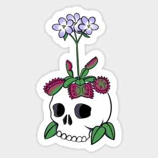 Skull Venus Flytrap Sticker